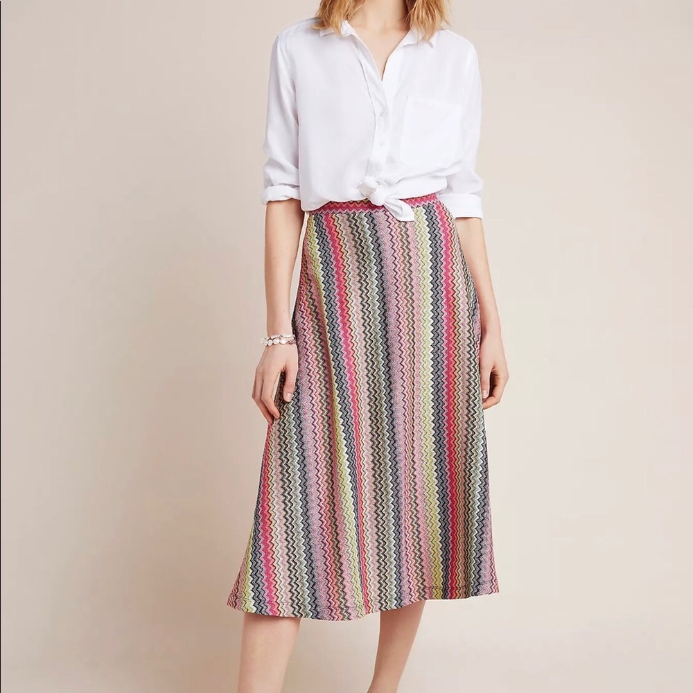 New Anthropologie Arely Knit Midi Skirt